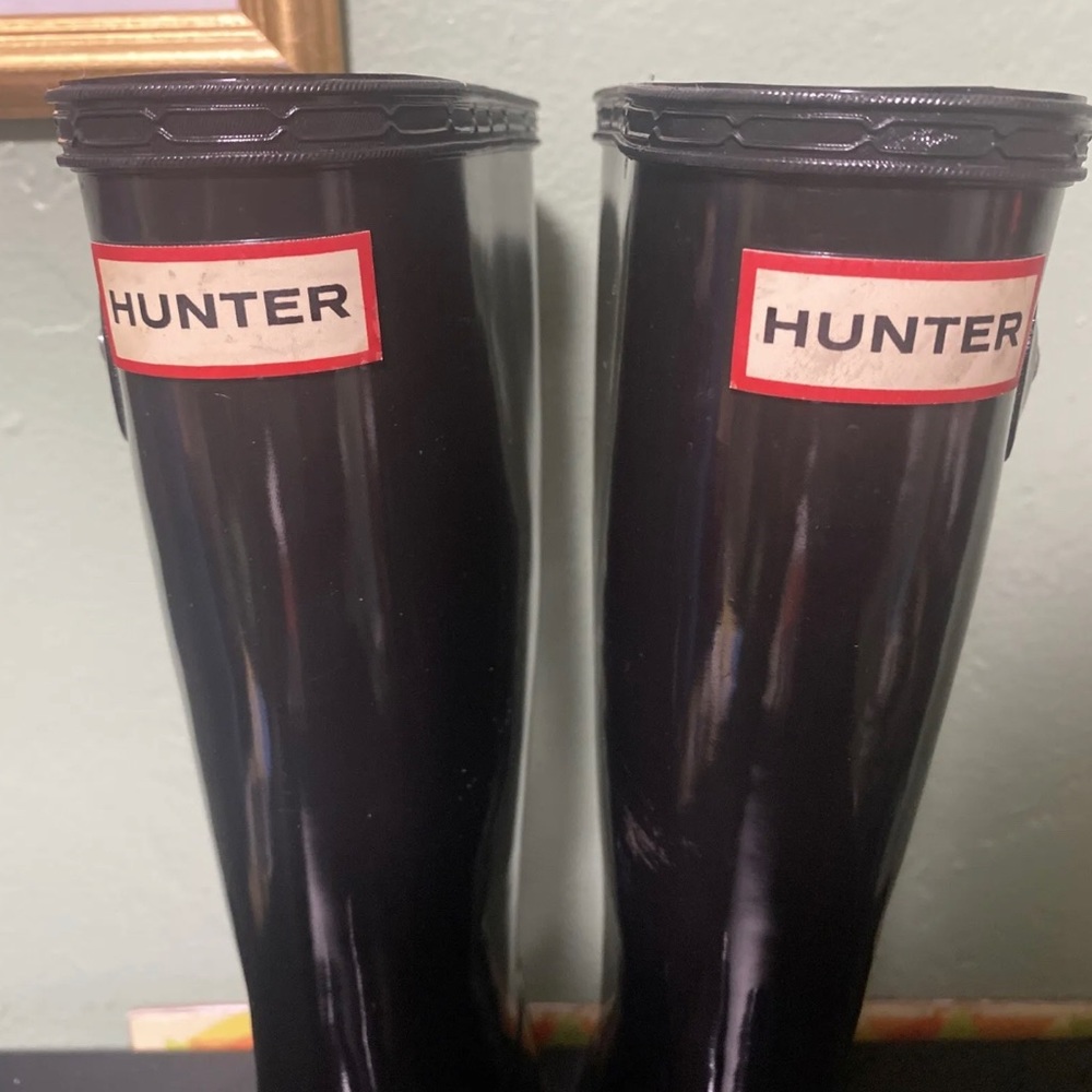⭐️Host pick ⭐️ HUNTER Original Kids Classic Gloss Rain Boots Black 2B/3G - Picture 4 of 11
